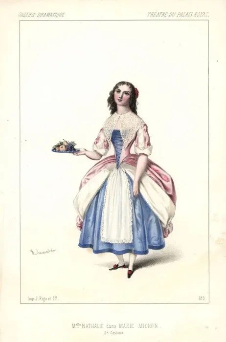 Framed Print : Mlle Nathalie in Marie Michon, Theatre du Palais Royal, 1846 Framed Print : Mlle Nathalie in Marie Michon, Theatre du Palais Royal, 1846