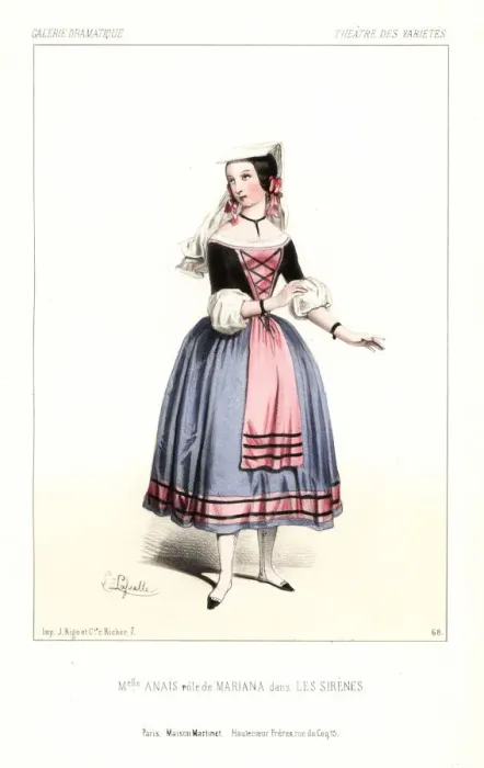 Framed Print : Mlle. Pauline Anais as Mariana in Les Sirenes Framed Print : Mlle. Pauline Anais as Mariana in Les Sirenes