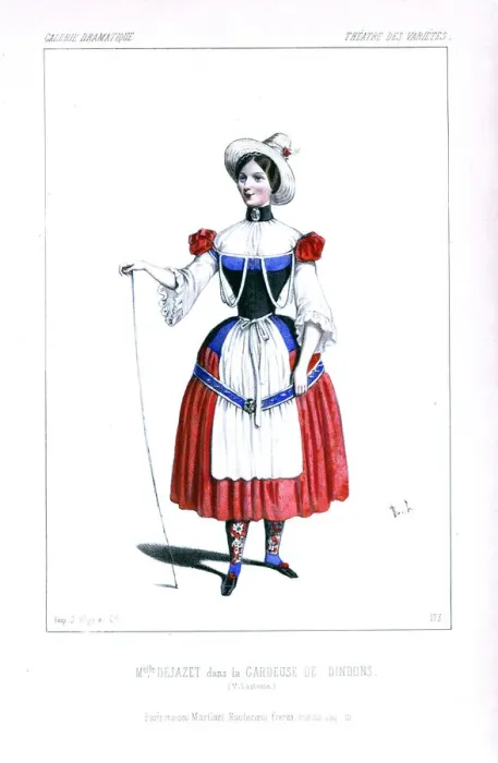 Framed Print : Mlle. Pauline Virginie Dejazet in La Gardeuse Framed Print : Mlle. Pauline Virginie Dejazet in La Gardeuse