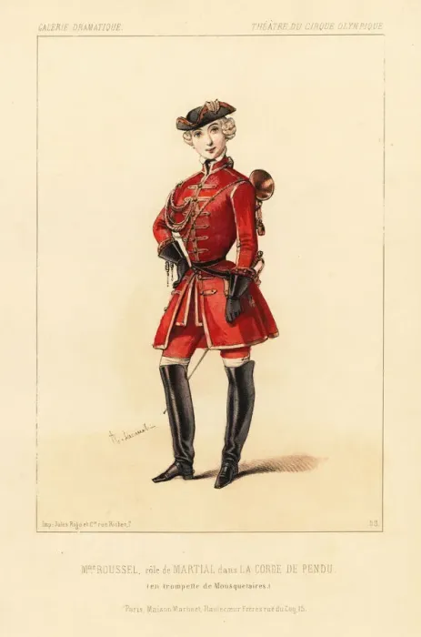 Framed Print : Mlle. Roussel as Martial in La Corde de Pendu, 1844 Framed Print : Mlle. Roussel as Martial in La Corde de Pendu, 1844