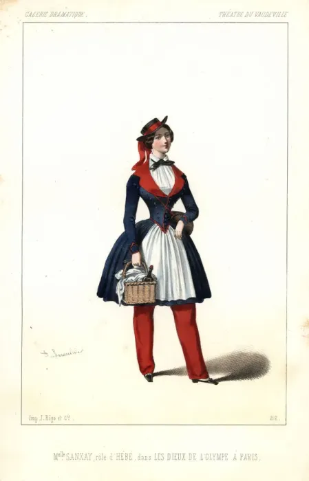 Framed Print : Mlle. Sanxay as Hebe in Les Dieux de l Olympe a Paris, 1846 Framed Print : Mlle. Sanxay as Hebe in Les Dieux de l Olympe a Paris, 1846