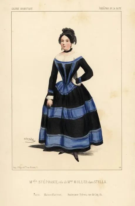 Framed Print : Mlle. Stephanie as Madame Muller in Stella, 1843 Framed Print : Mlle. Stephanie as Madame Muller in Stella, 1843