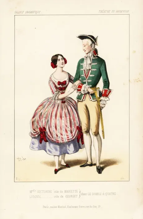 Framed Print : Mlle. Victorine and Ludovic in Le Diable-a-Quatre, 1845 Framed Print : Mlle. Victorine and Ludovic in Le Diable-a-Quatre, 1845