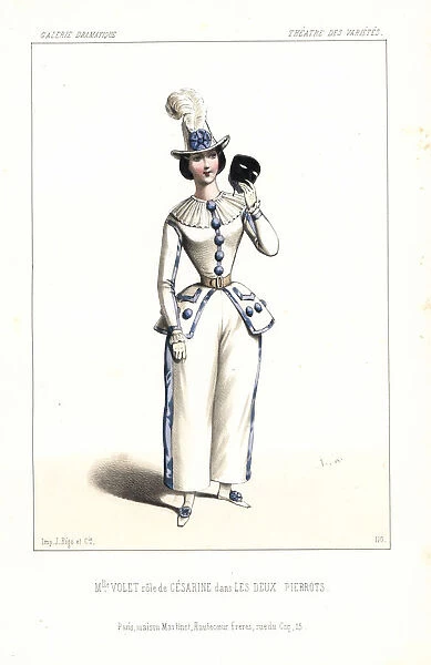 Mlle. Volet as Cesarine in Les Deux Pierrots, 1845
