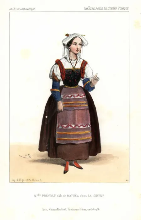 Framed Print : Mlle Zoe Prevost as Mathea in La Sirene, 1844 Framed Print : Mlle Zoe Prevost as Mathea in La Sirene, 1844