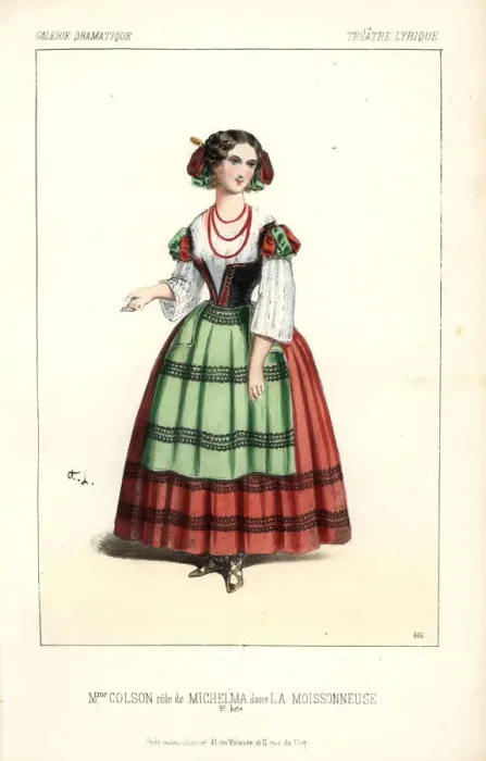 Framed Print : Mme. Colson as Michelma in La Moissonneuse at the Theatre Lyrique Framed Print : Mme. Colson as Michelma in La Moissonneuse at the Theatre Lyrique