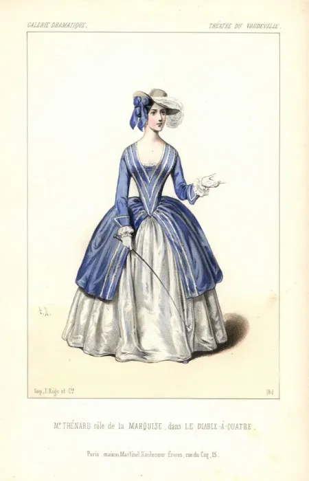 Framed Print : Mme. Gabrielle Thenard as la Marquise in Le Framed Print : Mme. Gabrielle Thenard as la Marquise in Le