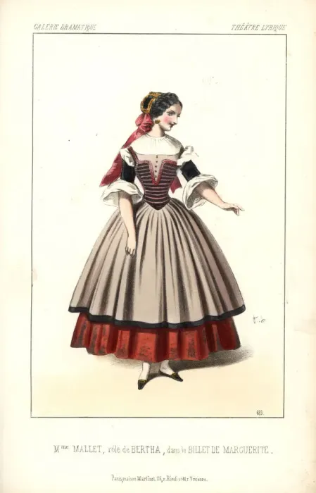 Framed Print : Mme. Mallet as Bertha in le Billet de Marguerite Framed Print : Mme. Mallet as Bertha in le Billet de Marguerite