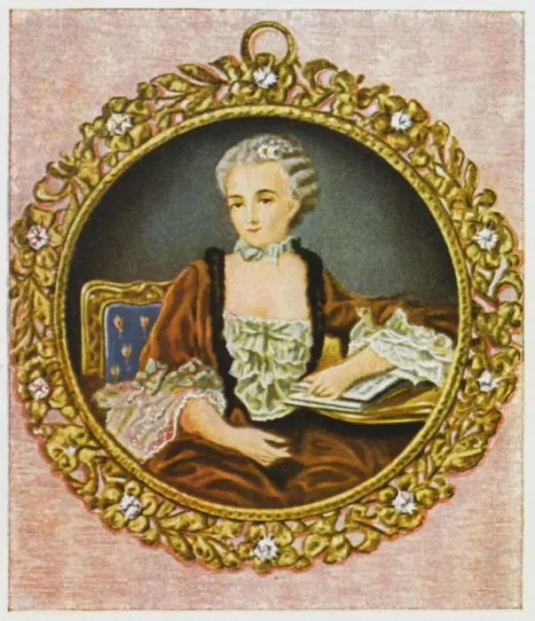 Framed Print : Mme De Pompadour / Miniatu Framed Print : Mme De Pompadour / Miniatu