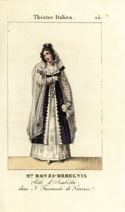 Framed Print : Mme. Ronzi-Debegnis in I Fuoruscit di Firenze, Theatre Italien Framed Print : Mme. Ronzi-Debegnis in I Fuoruscit di Firenze, Theatre Italien