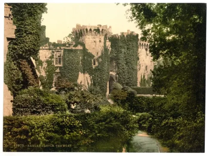 Framed Print : The moat, Raglan Castle, England Framed Print : The moat, Raglan Castle, England