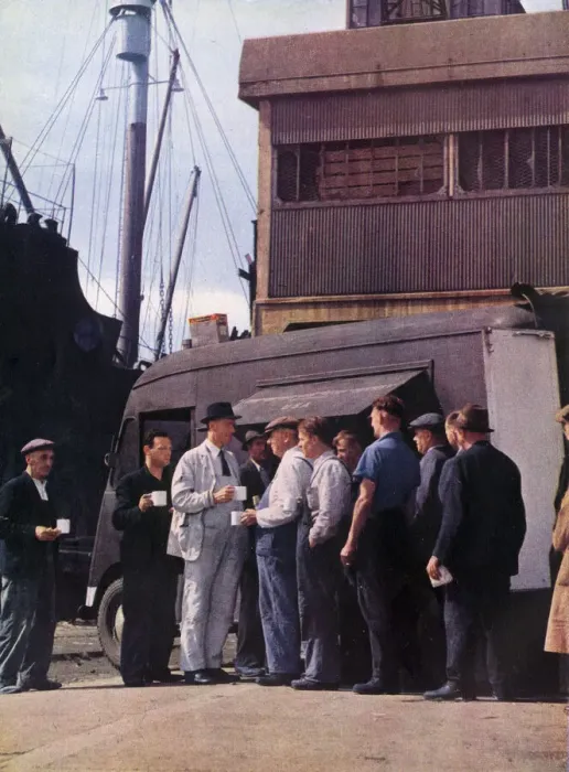 Framed Print : A Mobile Canteen at the docks Framed Print : A Mobile Canteen at the docks