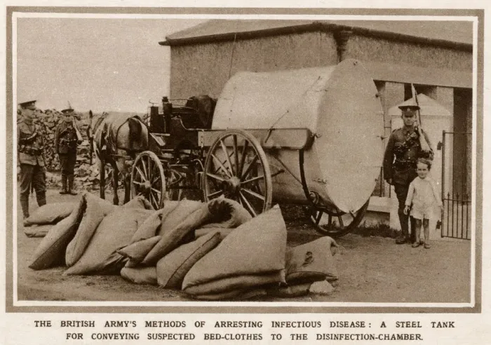 Framed Print : A mobile, military washing machine being guarded by troops Framed Print : A mobile, military washing machine being guarded by troops