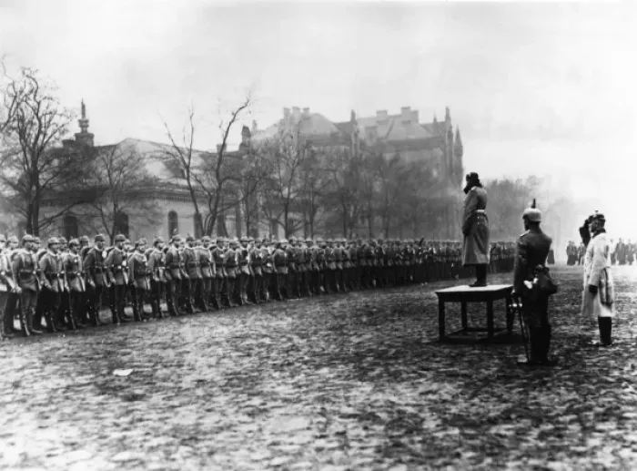 Framed Print : Mobilisation of 4th Grand Infantry Regiment, Berlin, WW1