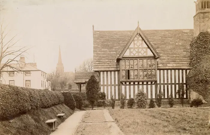Framed Print : Mock Tudor building, Cheshire Date: circa 1889