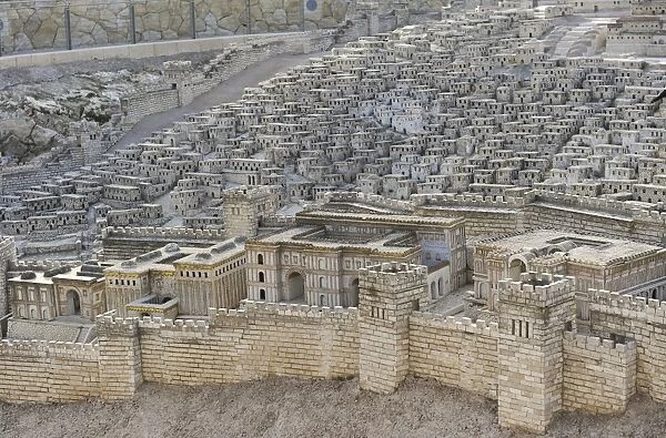 Model of the city of Jerusalem. Israel
