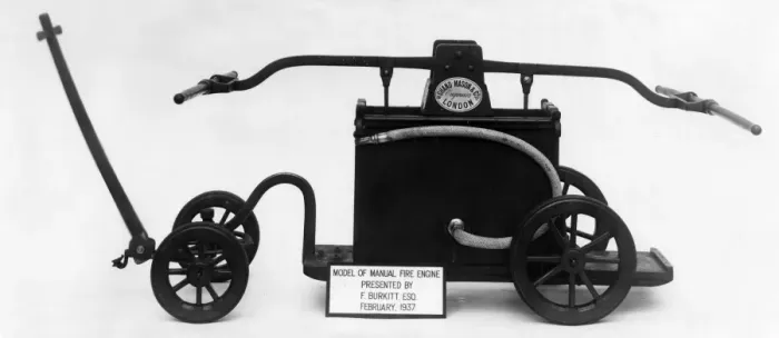 Framed Print : Model of an old manual fire engine Framed Print : Model of an old manual fire engine