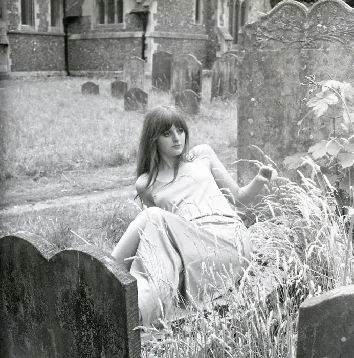 Framed Print : Model posing in a graveyard Framed Print : Model posing in a graveyard