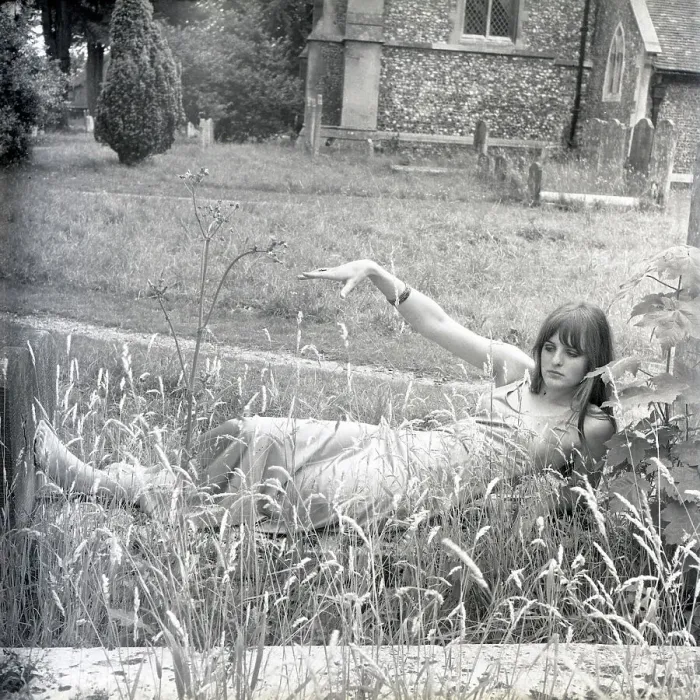 Framed Print : Model posing in a graveyard Framed Print : Model posing in a graveyard