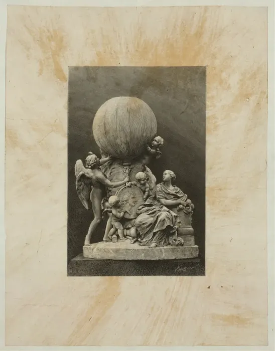 Framed Print : Model of a statue dedicated to French balloonists, Joseph an Framed Print : Model of a statue dedicated to French balloonists, Joseph an