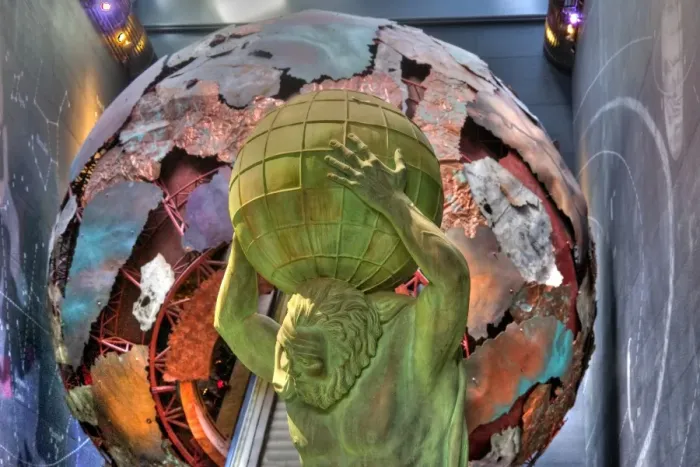 Framed Print : Atlas. Model of the titan Atlas in the Visions of Earth gallery at the Framed Print : Atlas. Model of the titan Atlas in the Visions of Earth gallery at the