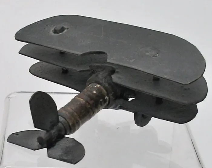 Framed Print : Model of triplane, sparkplug fuselage and metal wings, WW1 Framed Print : Model of triplane, sparkplug fuselage and metal wings, WW1