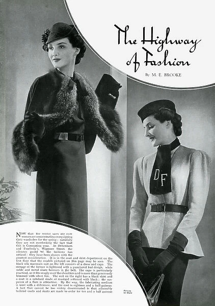 Model wearing spring clothing 1937