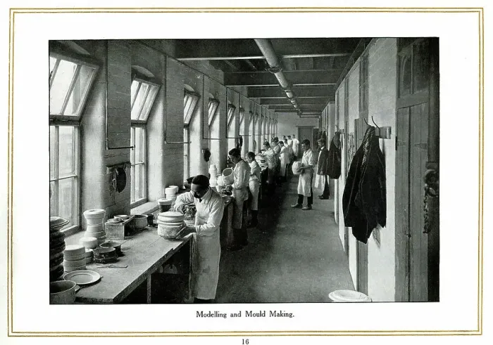 Framed Print : Modelling and mould making, Alfred Meakin Framed Print : Modelling and mould making, Alfred Meakin