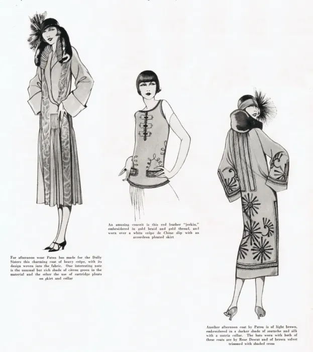Framed Print : Three models by Patou for The Dolly Sisters, Spring 1924 Framed Print : Three models by Patou for The Dolly Sisters, Spring 1924