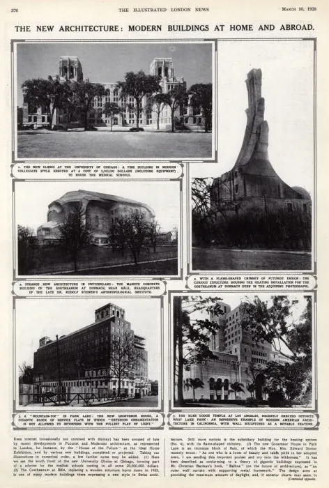 Framed Print : Modern architecture of 1928 Framed Print : Modern architecture of 1928