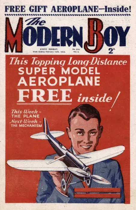 Framed Print : The Modern Boy magazine - free model aeroplane Framed Print : The Modern Boy magazine - free model aeroplane