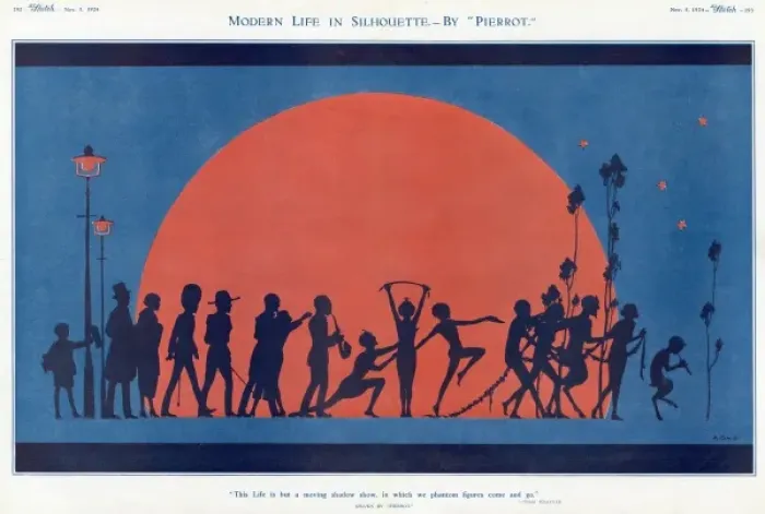Framed Print : Modern Life in Silhouette by Pierrot Framed Print : Modern Life in Silhouette by Pierrot
