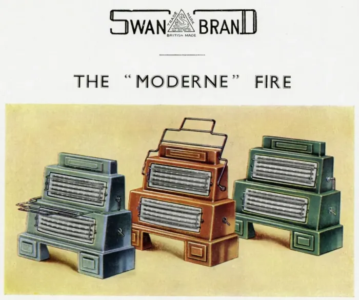 Framed Print : Moderne electric fires 1939 Framed Print : Moderne electric fires 1939