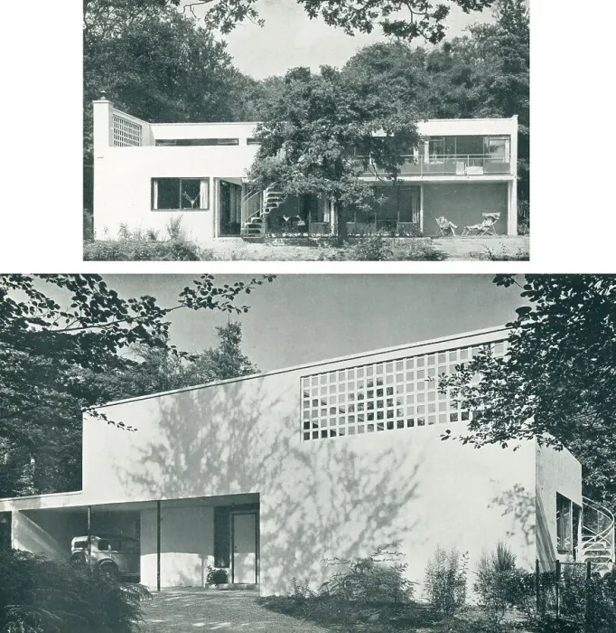 Framed Print : Modernist House, Farnham Common Framed Print : Modernist House, Farnham Common