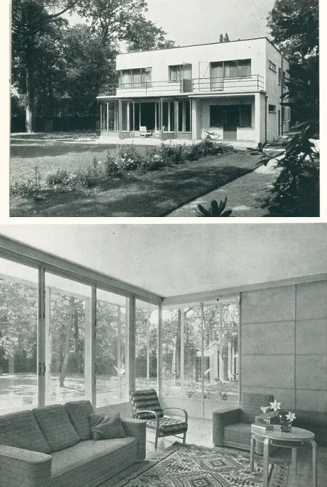 Framed Print : Modernist House At Wimbledon & Living Room Framed Print : Modernist House At Wimbledon & Living Room
