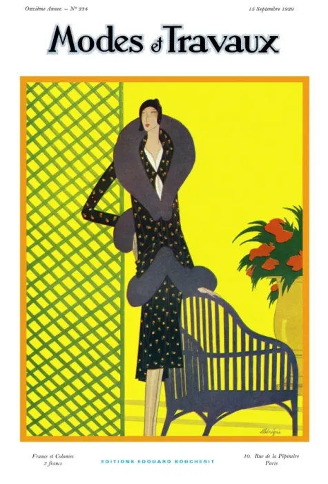 Framed Print : Modes et Travaux front cover. Art deco Framed Print : Modes et Travaux front cover. Art deco