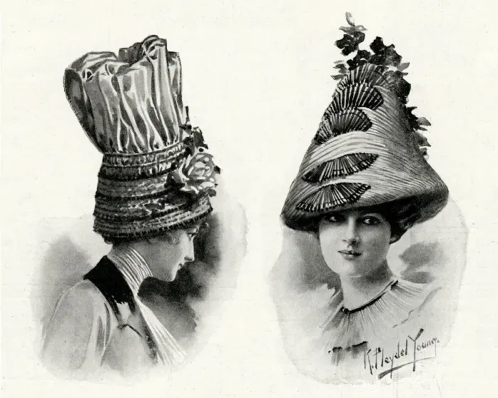 Framed Print : Modish skipping skyward toque hats 1912 Framed Print : Modish skipping skyward toque hats 1912