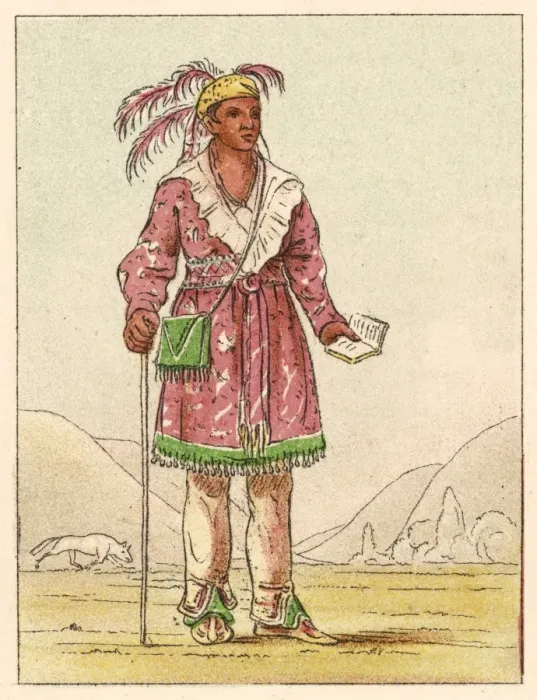 Framed Print : Mohican Man 1830 Framed Print : Mohican Man 1830