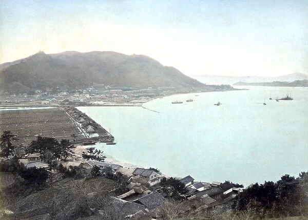 Moji harbour, Japan, circa 1880s