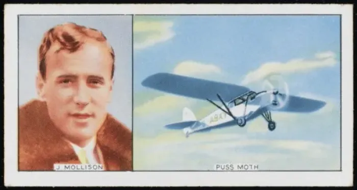 Framed Print : Mollison / Puss Moth Plane Framed Print : Mollison / Puss Moth Plane