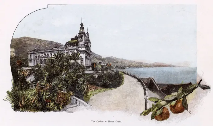 Framed Print : MONACO / MONTE CARLO C1895 Framed Print : MONACO / MONTE CARLO C1895