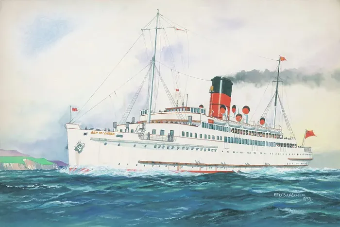 Framed Print : Mona's Queen, Isle of Man Steam Packet Company