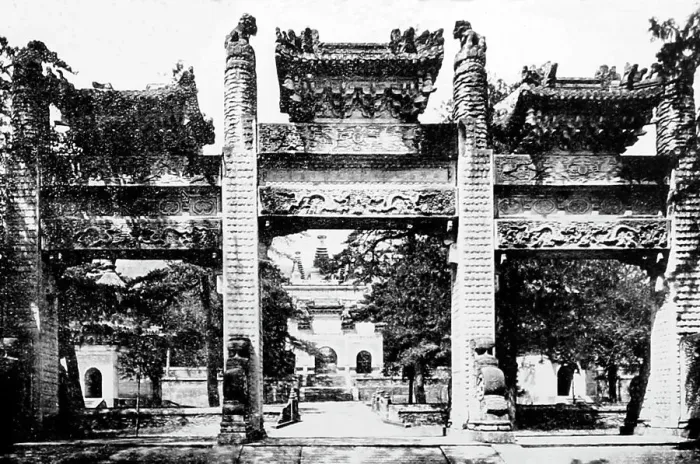 Framed Print : Monastery near Beijing, China, early 1900s Framed Print : Monastery near Beijing, China, early 1900s