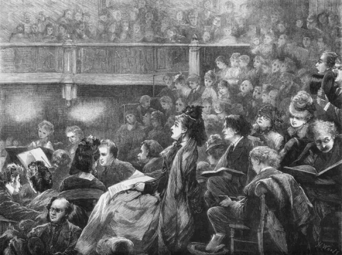 Framed Print : A Monday Popular Concert, London, 1872