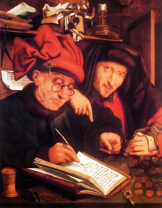 Framed Print : The Money Lenders Date: 1600 Framed Print : The Money Lenders Date: 1600