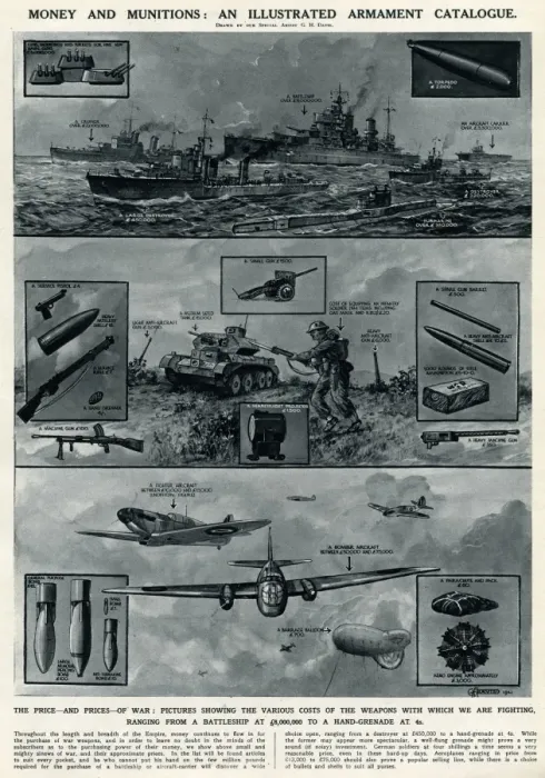Framed Print : Money and munitions by G. H. Davis Framed Print : Money and munitions by G. H. Davis