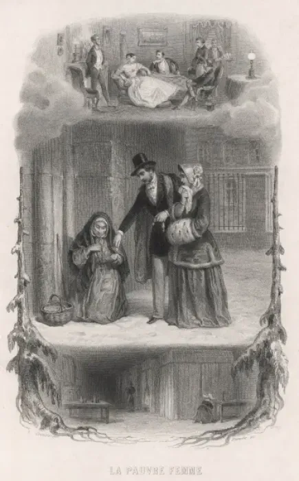 Framed Print : Money to Old Woman Framed Print : Money to Old Woman