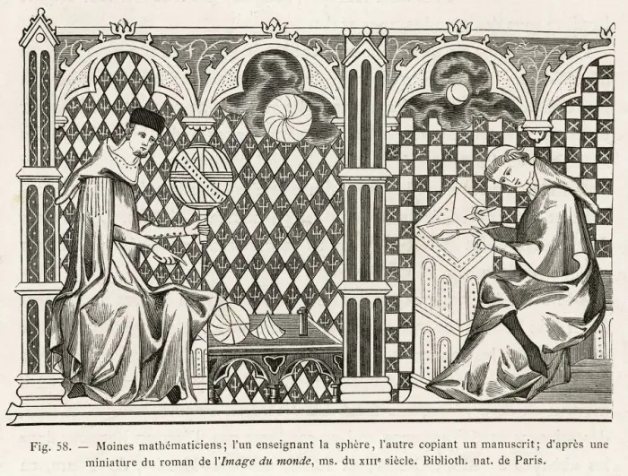 Framed Print : Monk Mathematicians Framed Print : Monk Mathematicians