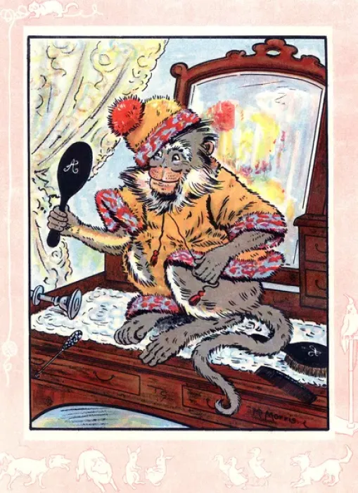 Framed Print : Monkey dressed up in jumper and cap Framed Print : Monkey dressed up in jumper and cap