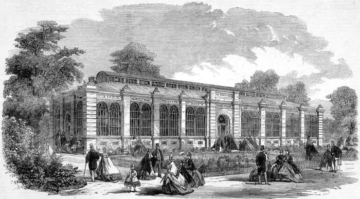 Framed Print : Monkey House at London Zoo, 1864 Framed Print : Monkey House at London Zoo, 1864